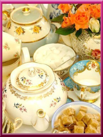 Vintage china for tea party